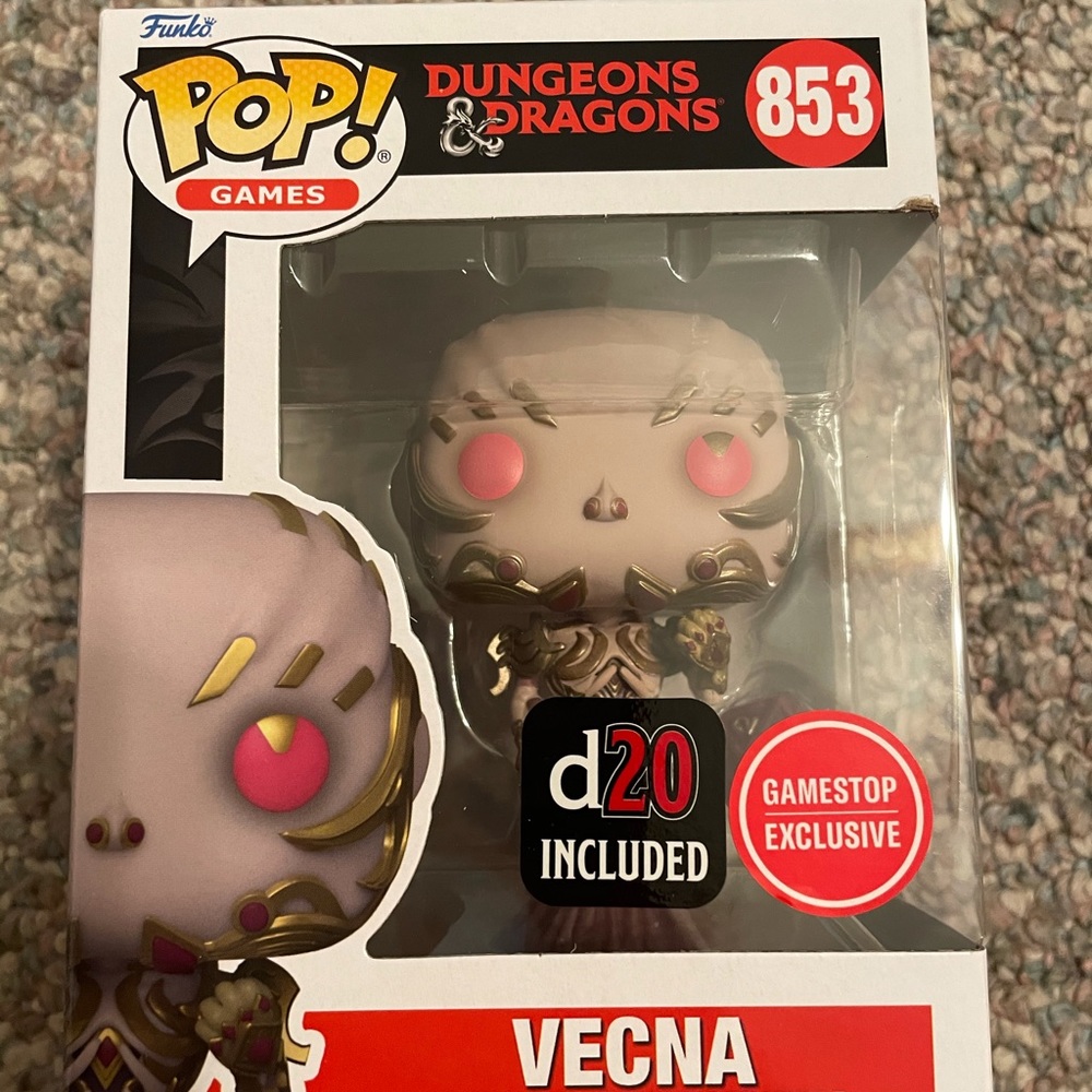 Funko Pop Dungeons and Dragons Vecna Gamestop Exclusive with d20 Dice